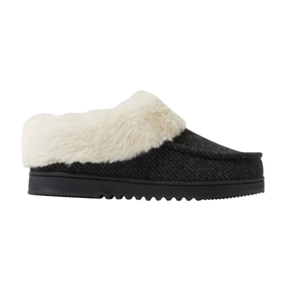 Dearfoams 7/8 Women Faux Fur House Shoes Slippers Corduroy Winter Fuzzy Slip-on - Picture 3 of 12